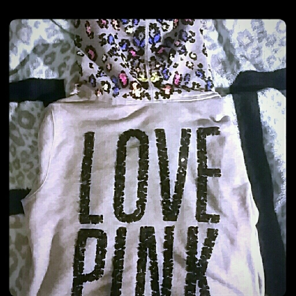 Nwot vs pink multicolor bling hoodie